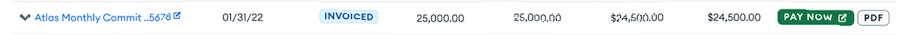 In your invoice's  "Payment Details" section, click the action "PAY NOW" to pay for your subscription directly from the YayPay website.